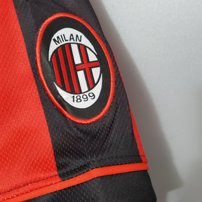 Camisa Milan Home 1996/97 - Lotto Retrô Masculina - Vermelha/Preta