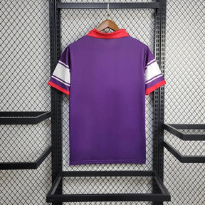 Camisa Fiorentina Home 1984/85 - Nr Retrô Masculina - Roxa/Branca