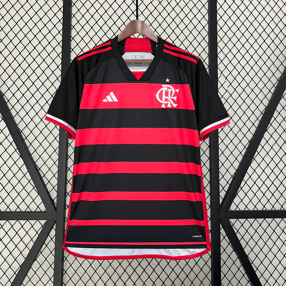 Camisa Flamengo Home  2024/25 - Adidas Torcedor Masculina - Vermelha/Preta