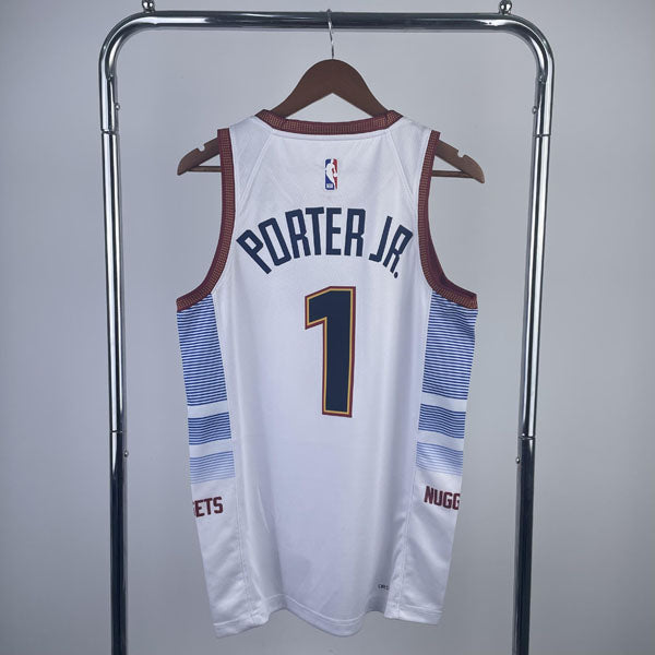 Regata NBA Denver Nuggets City Edition 22/23 Porter Jr Branca