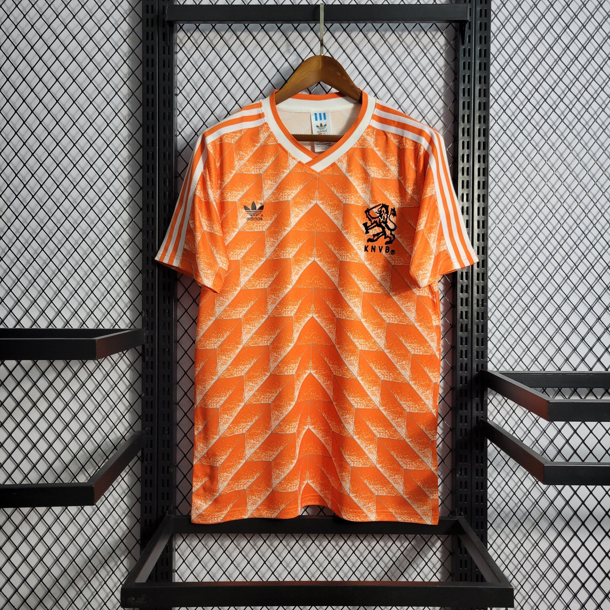 Camisa Seleção Holanda Home 1988 - Adidas Retrô Masculina - Laranja/Branca