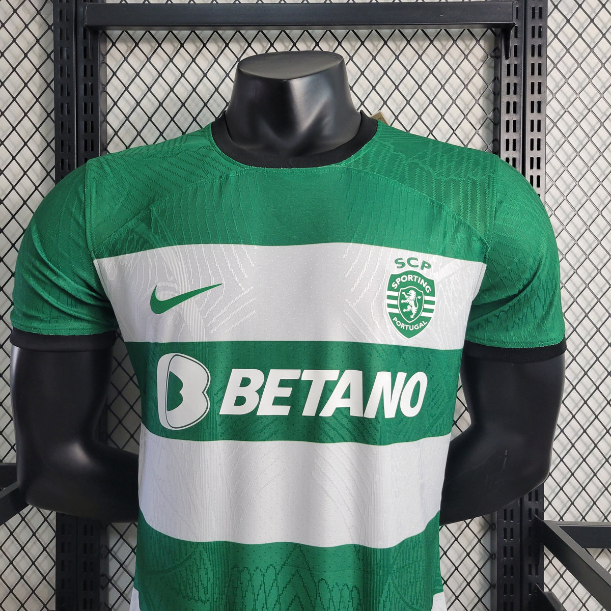 Camisa Sporting Home 2023/24 - Nike Jogador Masculina - Verde/Branca