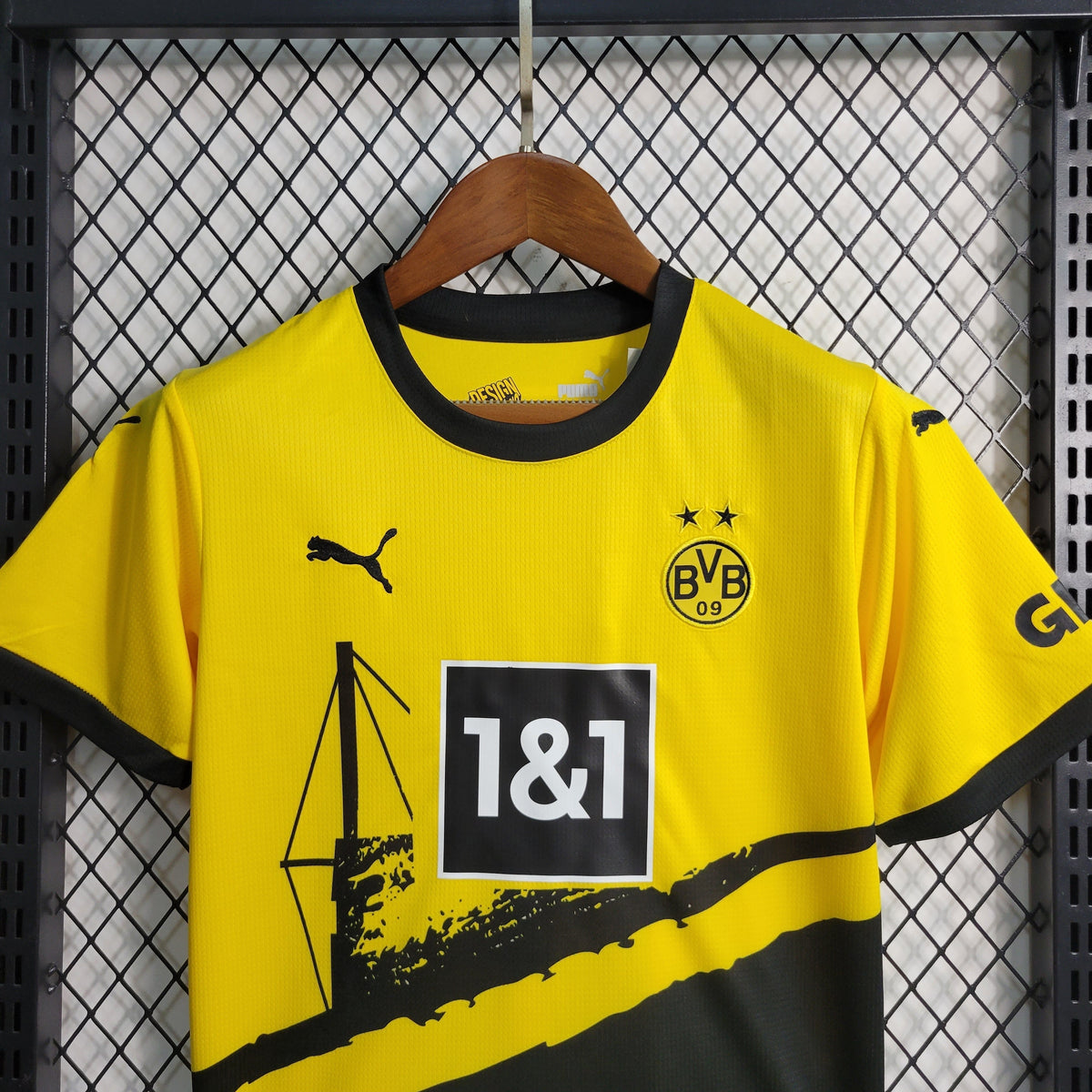 Kit Infantil Borussia Dortmund Home 2023/24 - Puma Torcedor - Amarela/Preta