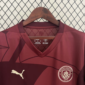 Camisa Manchester City Away 2024/25 - Puma Torcedor Masculina - Bordo