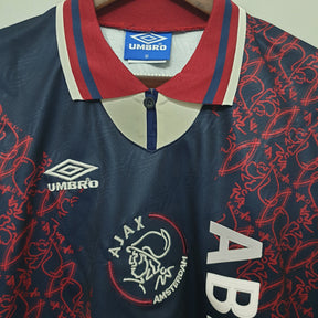 Camisa Ajax Away 1995 - Umbro Retrô Masculina - Azul/Vermelha