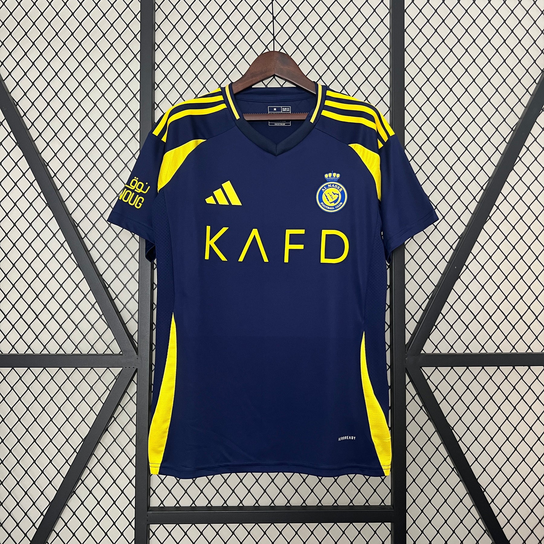 Camisa Al-Nassr Away 2024/25 - Adidas Torcedor Masculina - Azul/Amarela