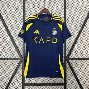 Camisa Al-Nassr Away 2024/25 - Adidas Torcedor Masculina - Azul/Amarela