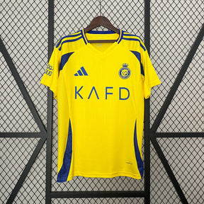 Camisa Al-Nassr Home 2024/25 - Adidas Torcedor Masculina - Amarela/Azul