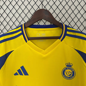 Camisa Al-Nassr Home 2024/25 - Adidas Torcedor Masculina - Amarela/Azul