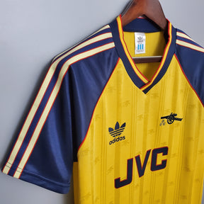 Camisa Arsenal Away 1988/89 - Adidas Retrô Masculina - Amarela/Azul