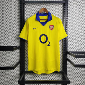 Camisa Arsenal Away 2003/05 - Nike Retrô Masculina - Amarela/Azul