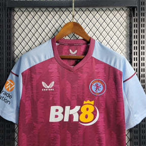 Camisa Aston Villa Home 2023/24 - Castore Torcedor Masculina - Bordo/Azul