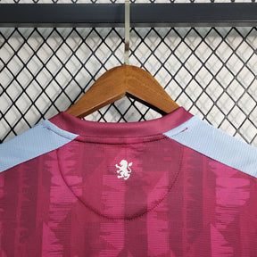 Camisa Aston Villa Home 2023/24 - Castore Torcedor Masculina - Bordo/Azul