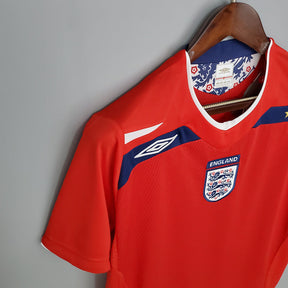 Camisa Seleção Inglaterra  2008/09 - Umbro Retrô Masculina - Vermelha/Azul