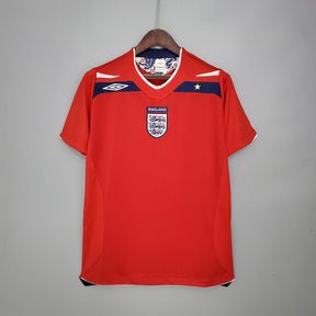 Camisa Seleção Inglaterra  2008/09 - Umbro Retrô Masculina - Vermelha/Azul