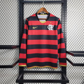 Camisa Flamengo Manga Longa 2008/09 - Nike Retrô Masculina - Vermelha/Preta