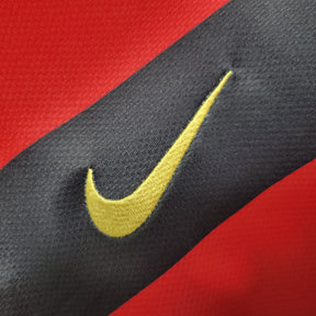 Camisa Flamengo Manga Longa 2008/09 - Nike Retrô Masculina - Vermelha/Preta