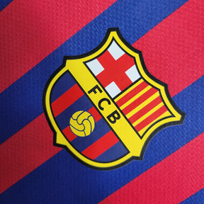 Camisa Barcelona Manga Longa Home 2011/12 - Nike Retrô Masculina - Vermelha/Azul