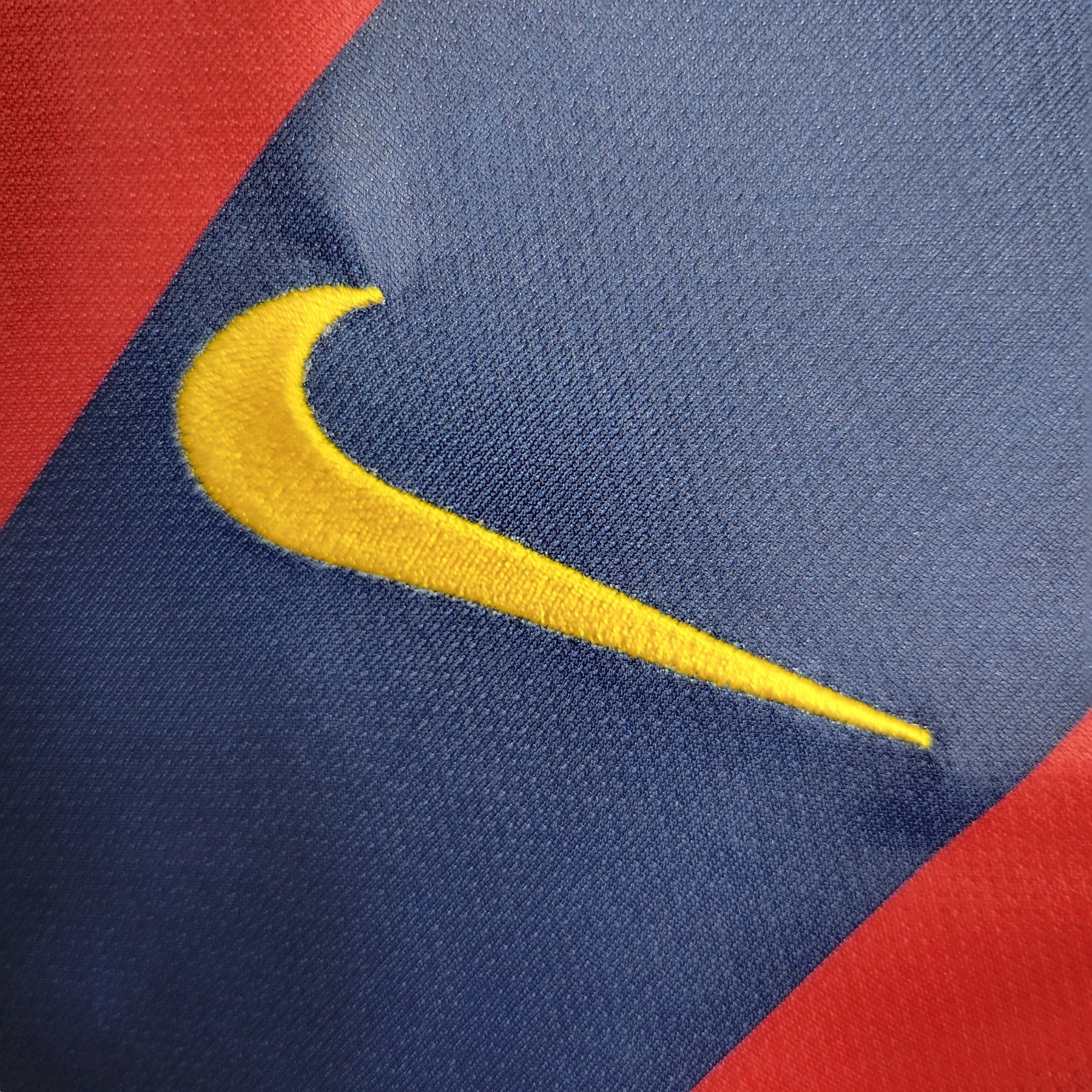 Camisa Barcelona Manga Longa 2014/15 - Nike Retrô Masculina - Vermelha/Azul