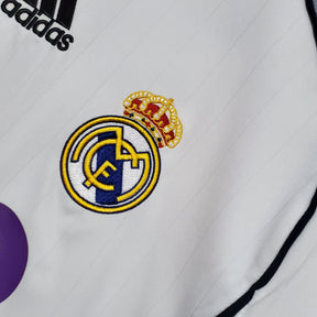 Camisa Real Madrid Manga Longa Home 2006/07 - Adidas Retrô Masculina - Branca