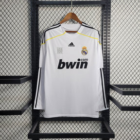 Camisa Real Madrid Manga Longa Home 2009/10 - Adidas Retrô Masculina - Branca