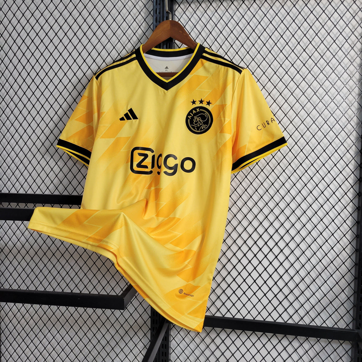 Camisa Ajax 2023/24 - Adidas Torcedor Masculina - Amarela/Preta