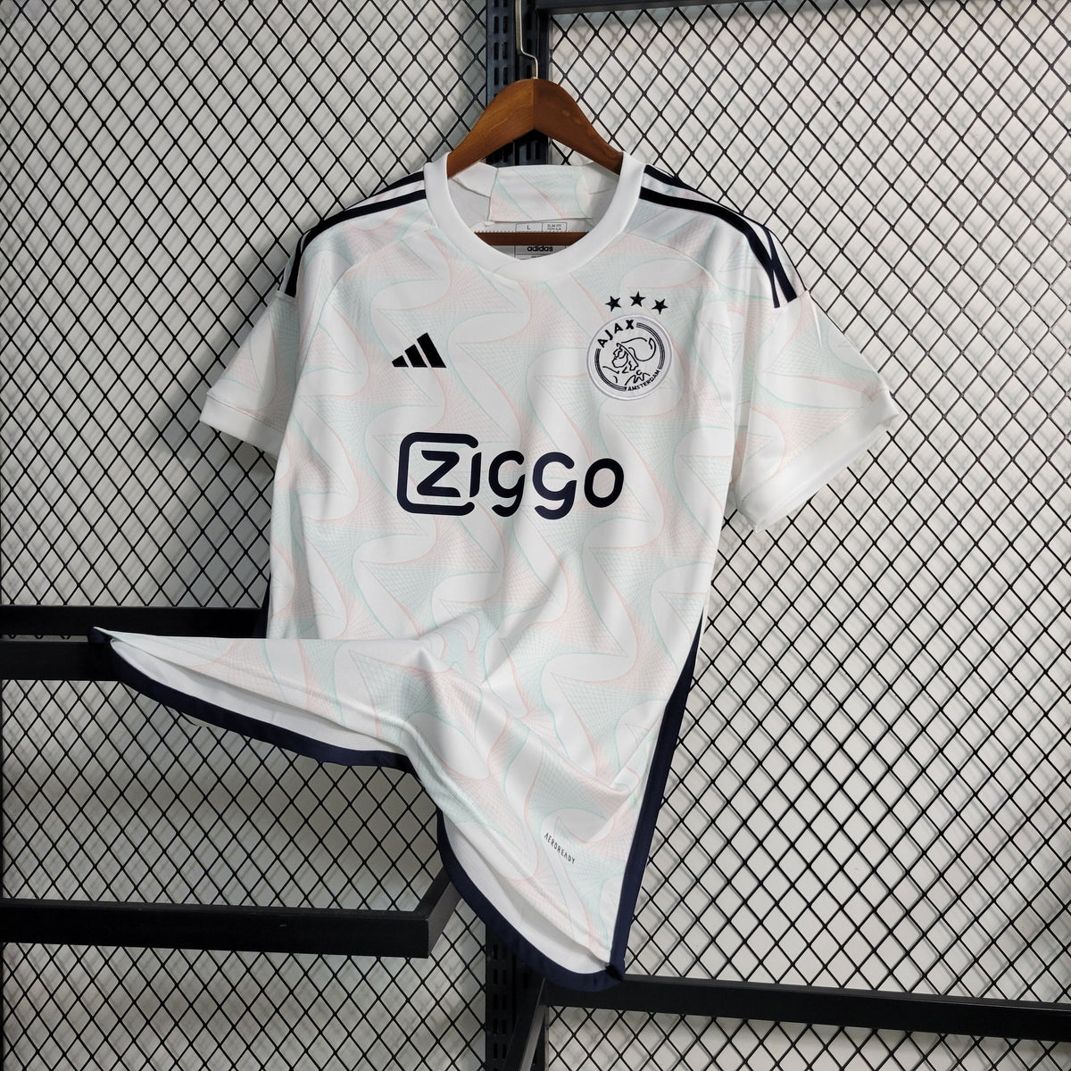 Camisa Ajax Away 2023/24 - Adidas Torcedor Masculina - Branca/Preta