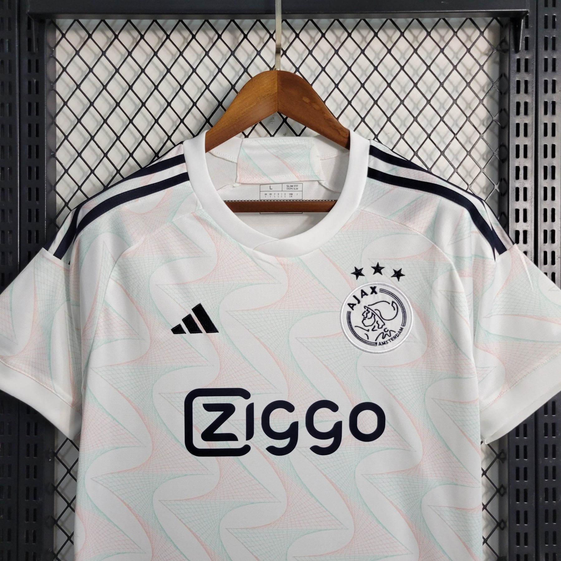 Camisa Ajax Away 2023/24 - Adidas Torcedor Masculina - Branca/Preta