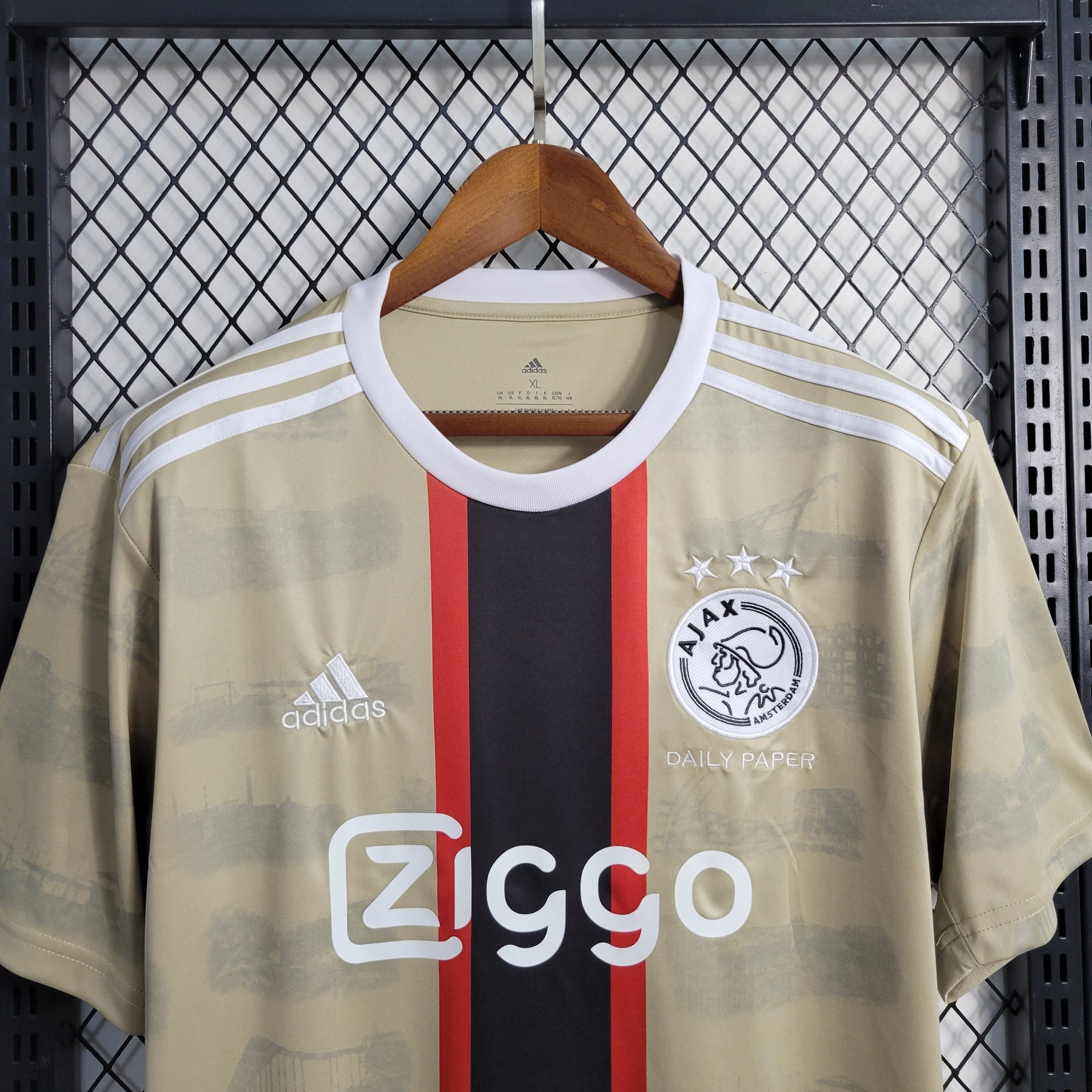 Camisa Ajax Third 2023/24 - Adidas Torcedor Masculina - Bege/Preta