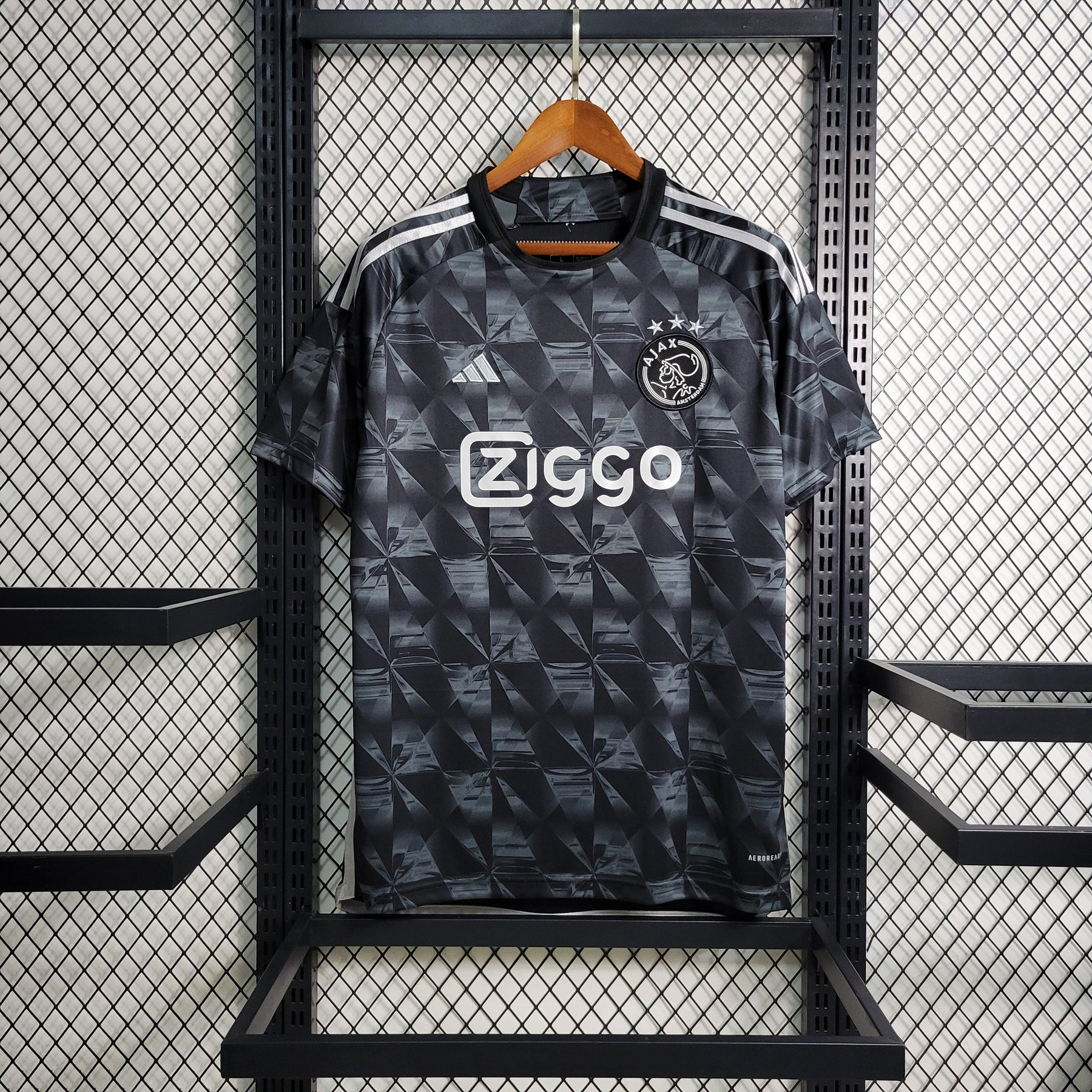 Camisa Ajax Third 2023/24 - Adidas Torcedor Masculina - Preta/Branca