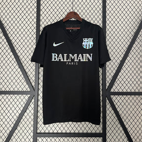 Camisa Barcelona Edição Especial Balmain 2023/24 - Nike Torcedor Masculina - Refletivel - Preta