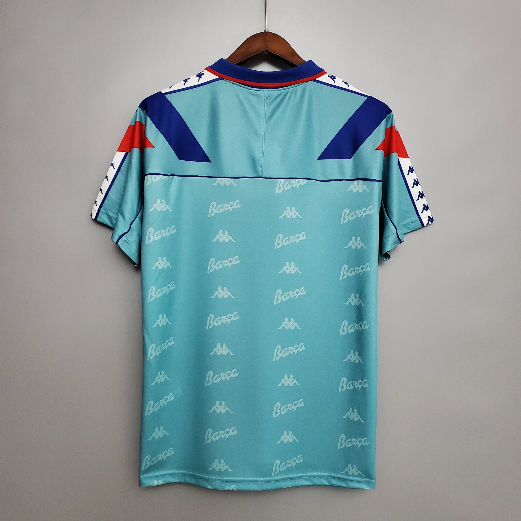 Camisa Barcelona Away 1992/95 - Kappa Retrô Masculina - Verde/Azul