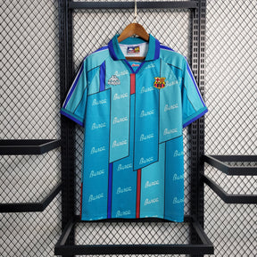 Camisa Barcelona Away 1995/97 - Kappa Retrô Masculina - Verde/Azul