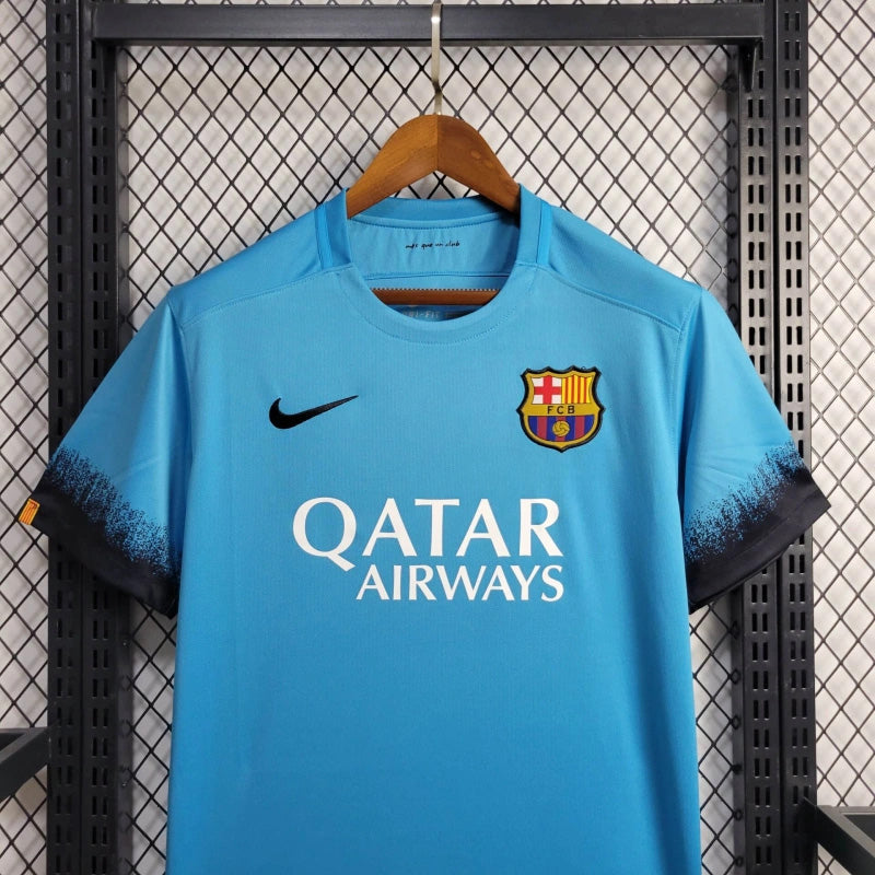 Camisa Barcelona Away 2015/16 - Nike Retrô Masculina - Azul/Preta