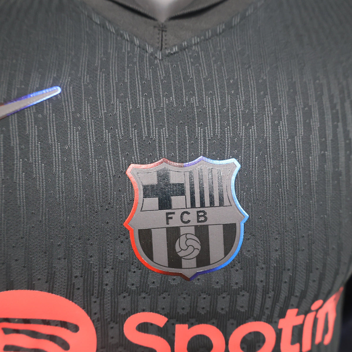 Camisa Barcelona Away 2024/25 - Nike Jogador Masculina - Preta/Vermelha/Azul