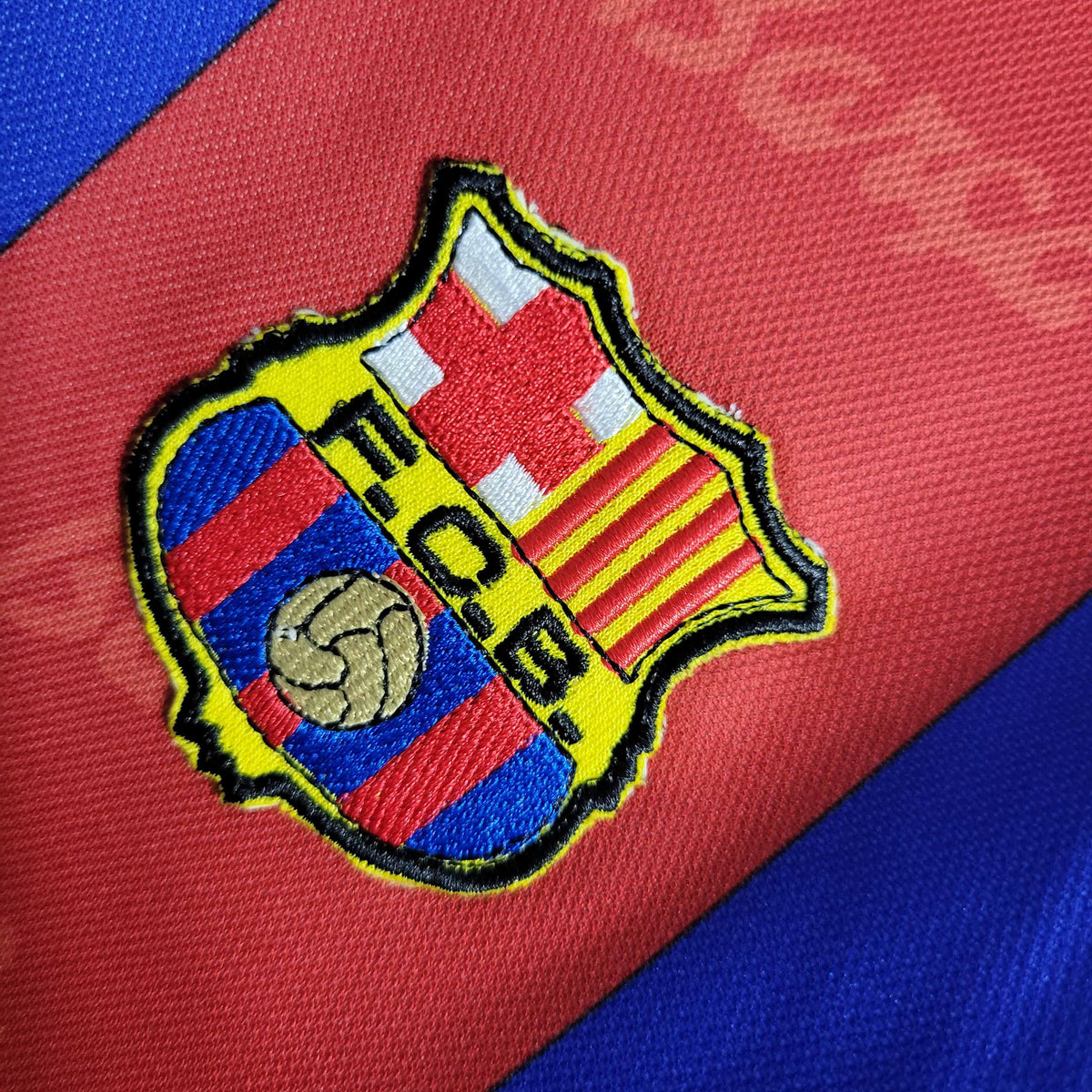 Camisa Barcelona Home 1996/97 - Kappa Retrô Masculina - Vermelha/Azul