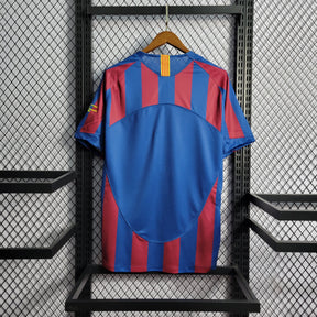 Camisa Barcelona Home 2005/06 - Nike Retrô Masculina - Vermelha/Azul