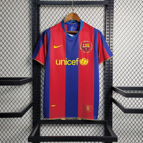 Camisa Barcelona Home 2007/08 - Nike Retrô Masculina - Vermelha/Azul