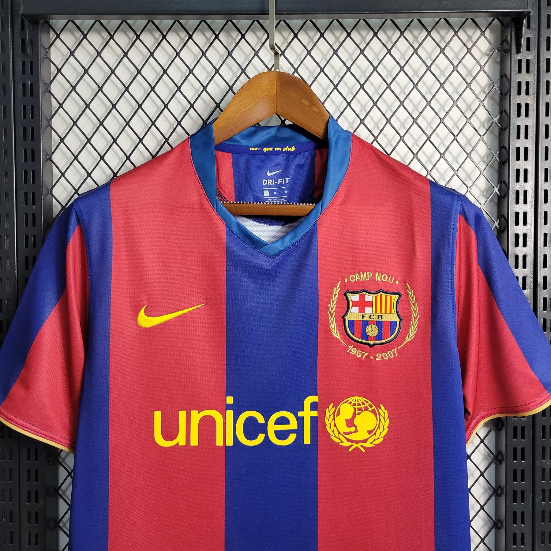 Camisa Barcelona Home 2007/08 - Nike Retrô Masculina - Vermelha/Azul