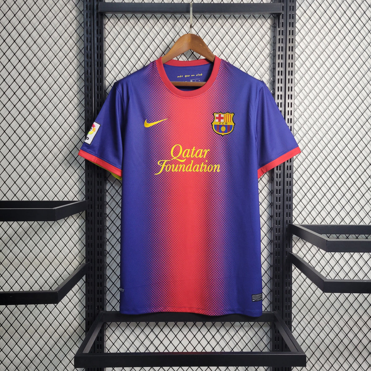 Camisa Barcelona Home 2012/13 - Nike Retrô Masculina - Azul/Vermelha