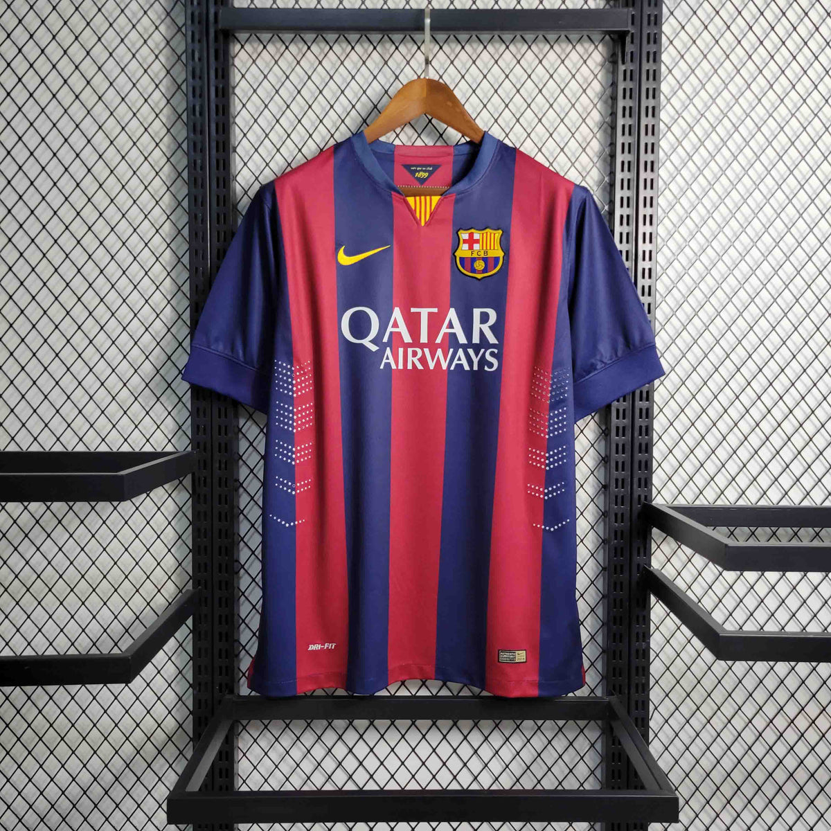 Camisa Barcelona Home 2014/15 - Nike Retrô Masculina - Vermelha/Azul