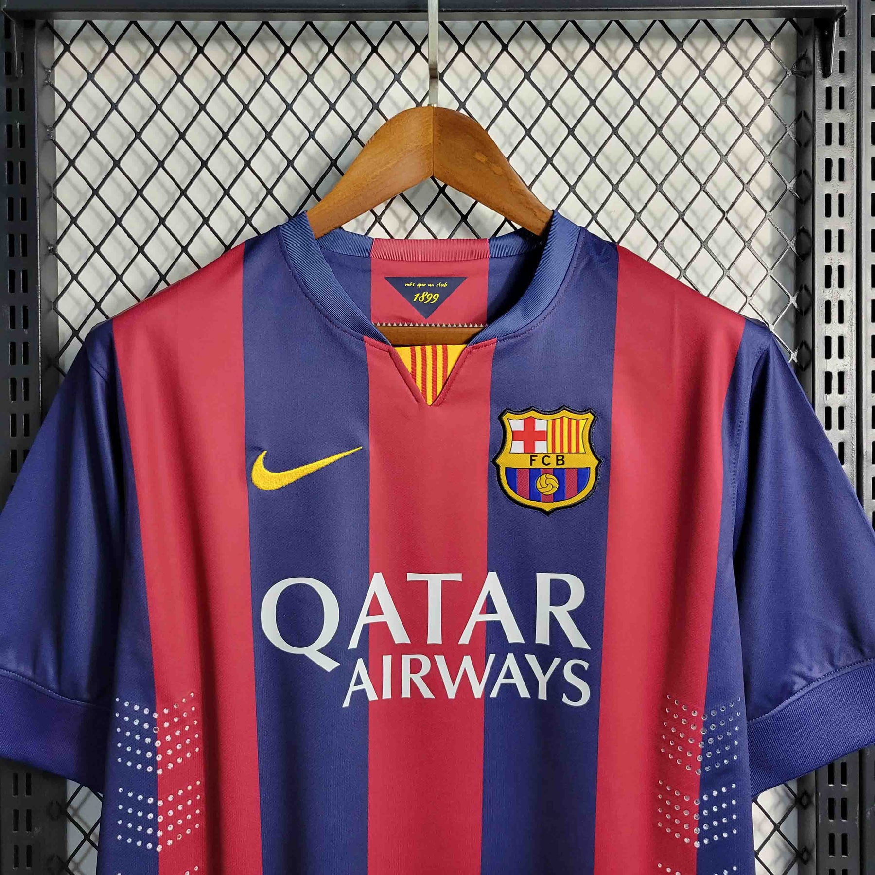 Camisa Barcelona Home 2014/15 - Nike Retrô Masculina - Vermelha/Azul