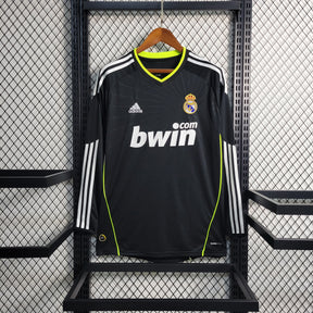 Camisa Manga Longa Real Madrid Away 2010/11 - Adidas Retrô Masculina - Preta/Verde