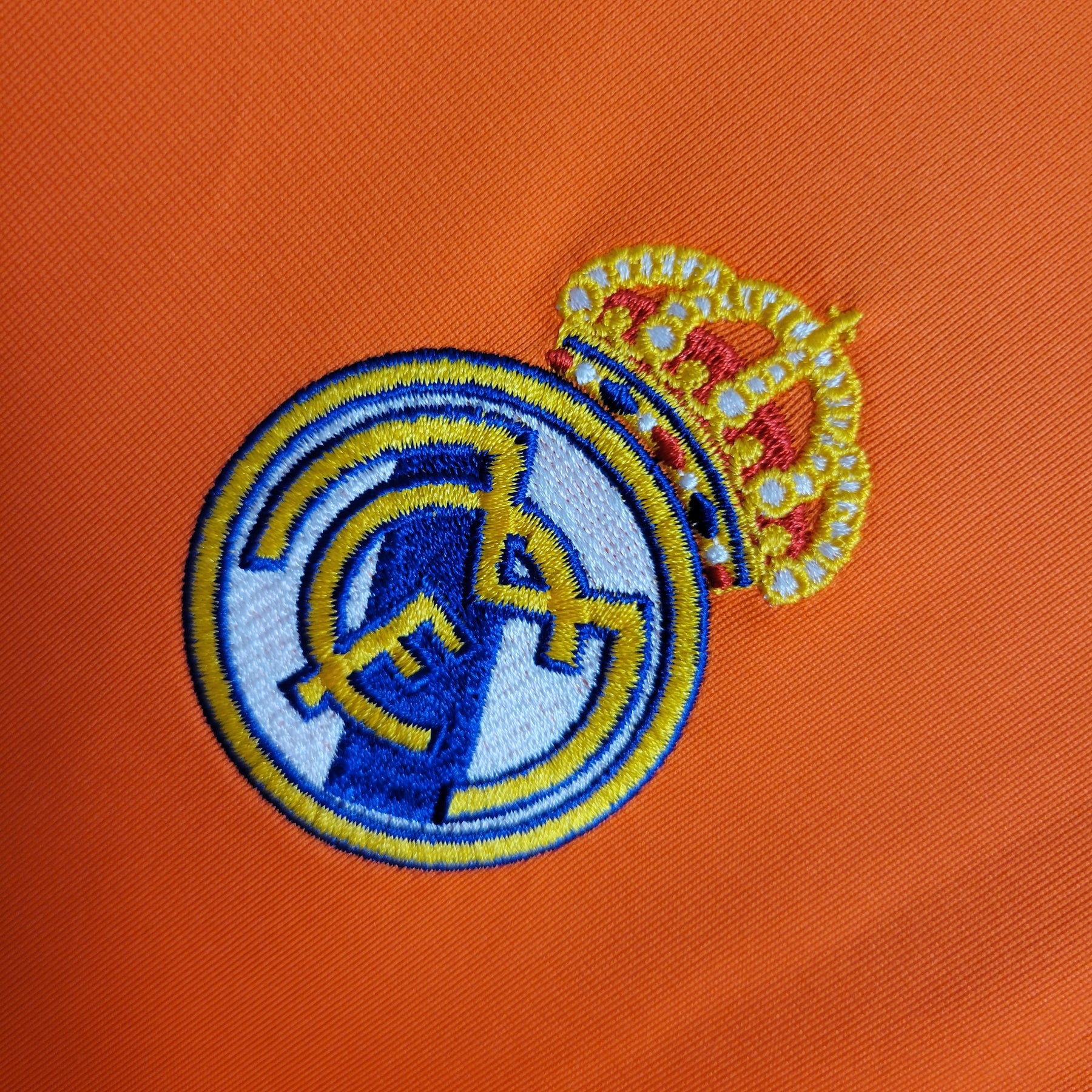 Camisa Manga Longa Real Madrid Away 2013/14 - Adidas Retrô Masculina - Laranja/Preta