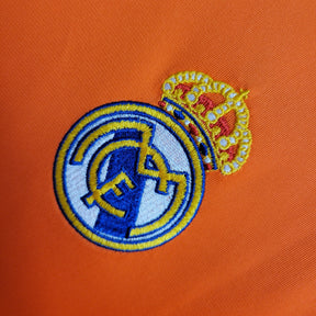 Camisa Manga Longa Real Madrid Away 2013/14 - Adidas Retrô Masculina - Laranja/Preta