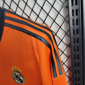 Camisa Manga Longa Real Madrid Away 2013/14 - Adidas Retrô Masculina - Laranja/Preta