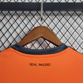 Camisa Manga Longa Real Madrid Away 2013/14 - Adidas Retrô Masculina - Laranja/Preta