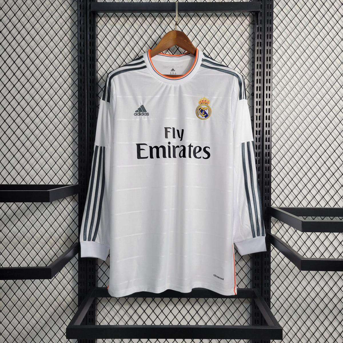 Camisa Manga Longa Real Madrid Home 2013/14 - Adidas Retrô Masculina - Branca