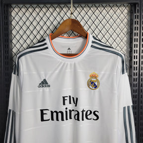 Camisa Manga Longa Real Madrid Home 2013/14 - Adidas Retrô Masculina - Branca