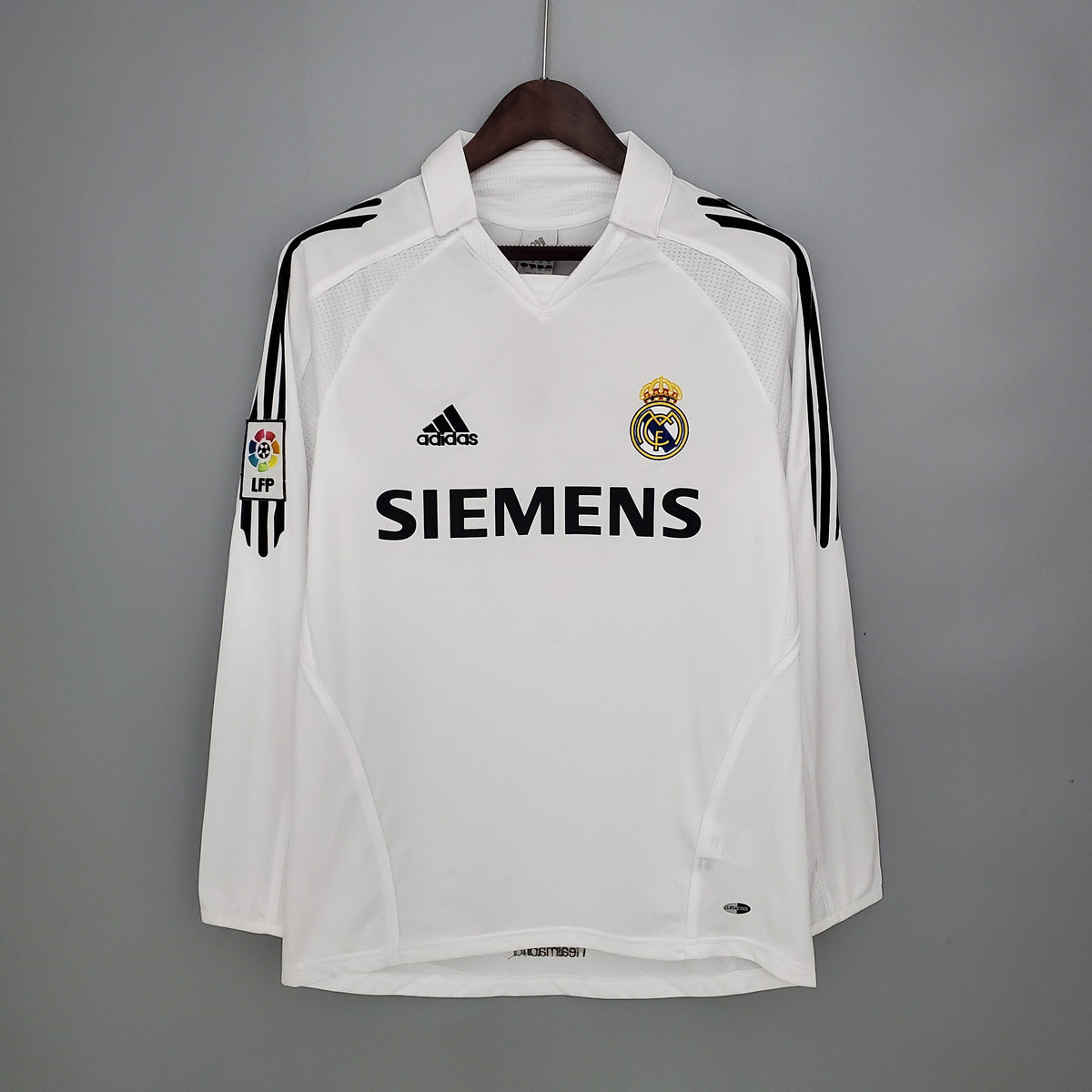 Camisa Real Madrid Manga Longa Home 2005/06 - Adidas Retrô Masculina - Branca